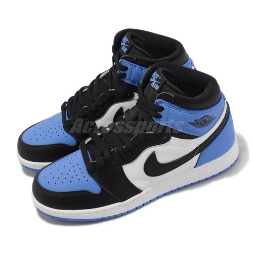 Детские молодежные повседневные кроссовки Nike Air Jordan 1 Retro High OG GS AJ1 UNC FD1437-400