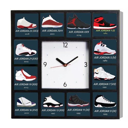 jordan sneaker clock