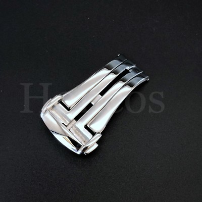 16MM STEEL BUCKLE STRAP BAND CLASP LEATHER DEPLOYMENT FITS FOR OMEGA SPEEDMASTER