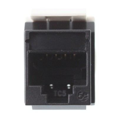 ORTRONICS OR-KS5EA-00 CATEGORY-5E MODULAR KEYSTONE JACK, RJ45, CAT5E, BLACK