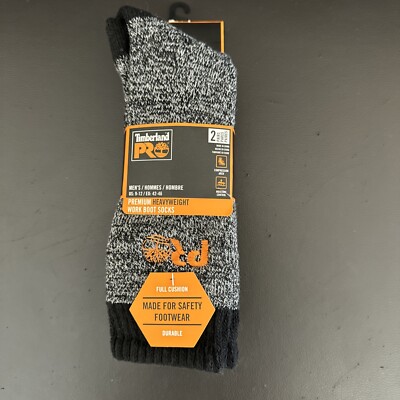 TIMBERLAND PRO PREMIUM HEAVYWEIGHT WORK BOOT SOCKS Two Pair size 9-12