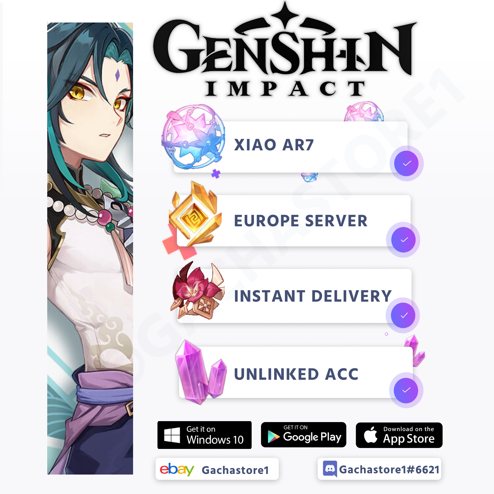 [Europe/EU] Genshin Impact Xiao Starter Account [Instant Delivery]