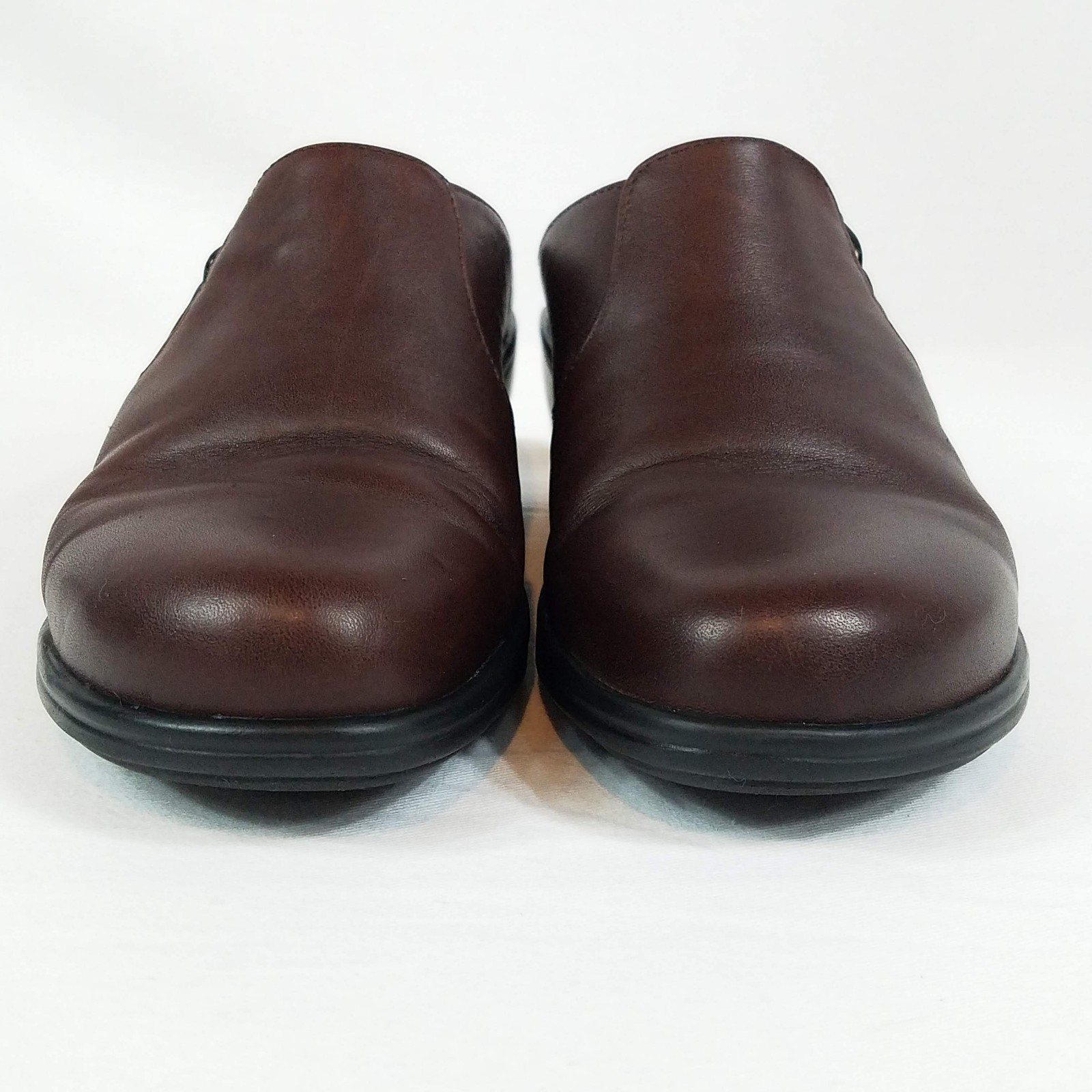 Dansko Solvei Brown Leather Slip On Mules Nurse Shoes 39 EU / 8.5-9 US