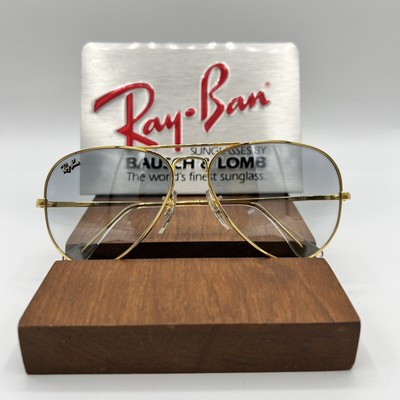 Vintage Ray Ban B&L Precious metals ultra gradient gray Bravura frame 58mm NOS