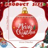 23.6 Inch Giant Inflatable Christmas Ball Christmas Letter Snowflake Inflatable Decorations PVC Inflatable Ornaments for Christmas Tree Yard Lawn Porch Winter Holiday Merry Christmas Outdoor Decor