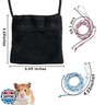 2 Pics Sugar Glider Pouch and 2 Pics Hamster Leash Small Animal Carry Pouch with Adjustable – Cozy and Portable Habitat for Small Pets (Hamsters, Rat, Marmosets, Squirrels)