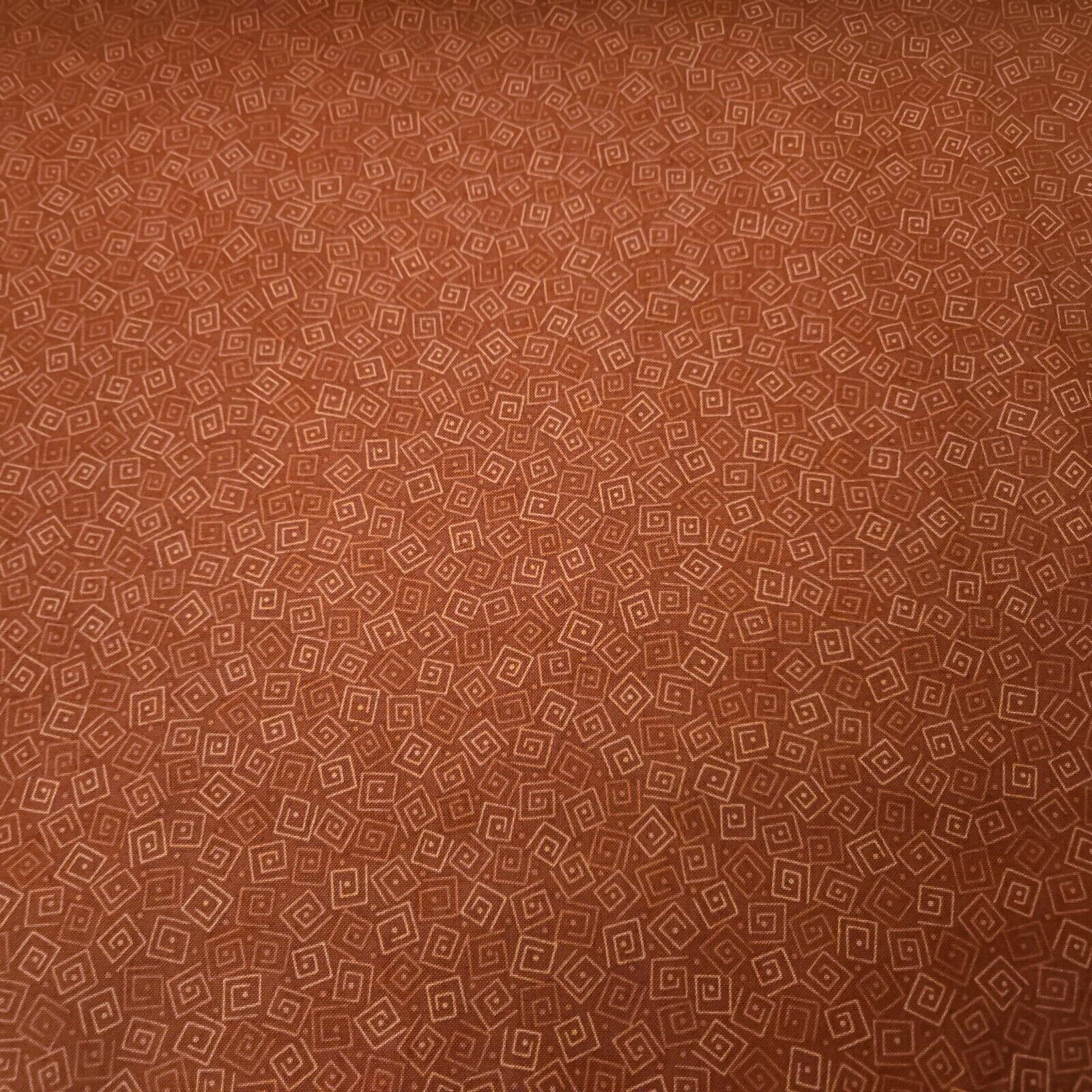 Harmony Cotton BTY Quilting Treasures Rust Box Boxy Blender