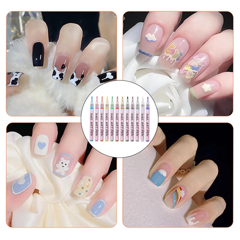 Nail Art Graffiti Pen UV Gel Polish Waterproof Drawing Painting Liner Brush DIY