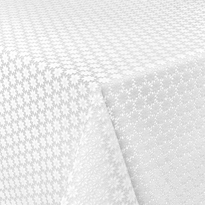 Tischdecke Lace Vinyl Wachstuch HÃ¤Kelspitze Optik Wasserfest Meterware Anro