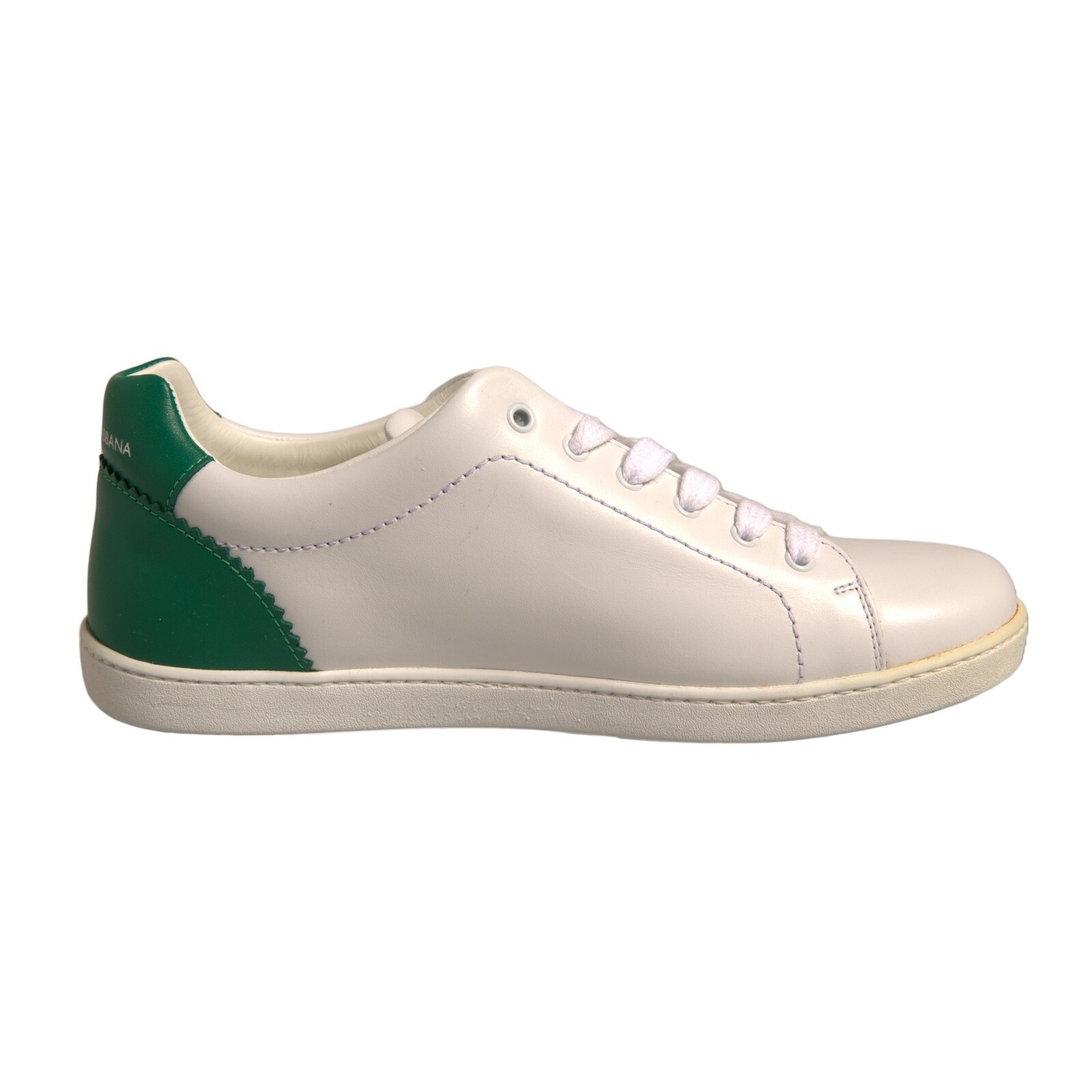 DOLCE & GABBANA Kids Shoes White Green Leather Low Top