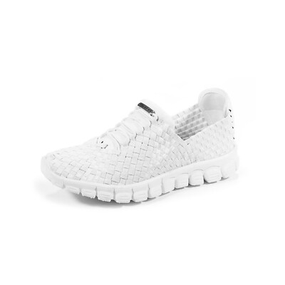 ZEE ALEXIS Women's Danielle White Metallic Woven Sneaker (DNL100)