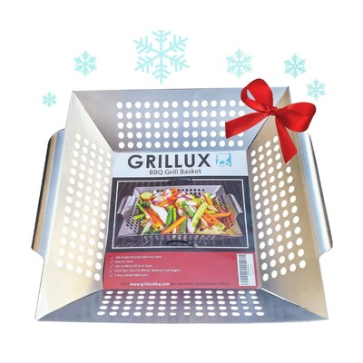 #1 BEST Vegetable Grill Basket - BBQ Accessories for Grilling Veggies, Fish, ...