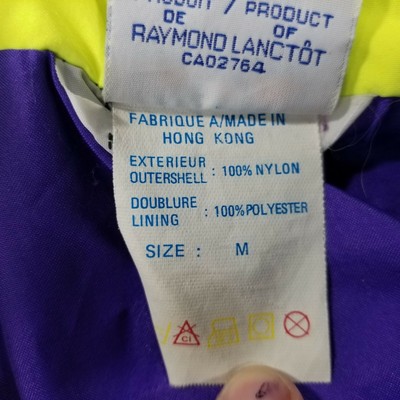 Vuarnet France Pull Over Windbreaker Adult Medium Purple Lightweight Jacket