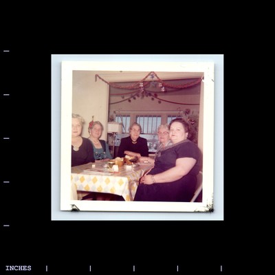 Square Color Photo WOMEN SITTING AROUND TABLE