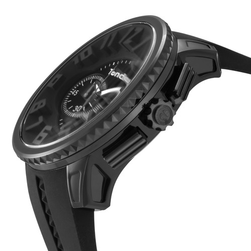 Pre-owned Tendence Gulliver Round Chrono Men's Black Quartz Ref. Tg460010 Watch Brand