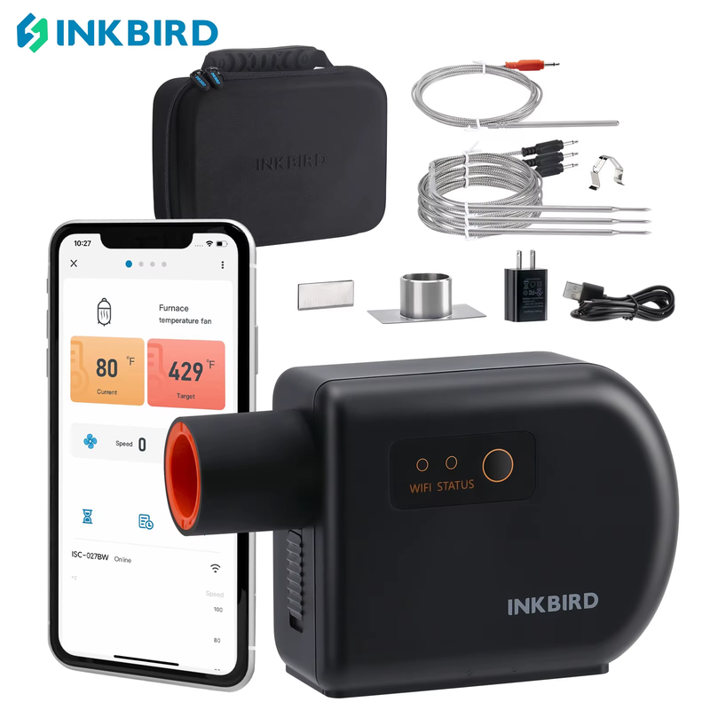 Automatic Smoker Fan Controller ISC-027BW Wi-Fi Bluetooth BBQ Temperature Contro