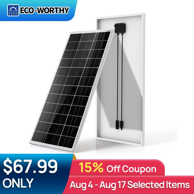 ECO-WORTHY 195W Watt Mono Solar Panel 12V Battery Charger Home