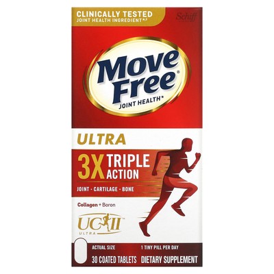 Move Free Joint Health, Ultra, тройного действия, 30 таблеток, покрытых оболочкой