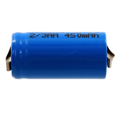 Rechargeable Battery 2/3AA NiCd with Tabs for Solar Light