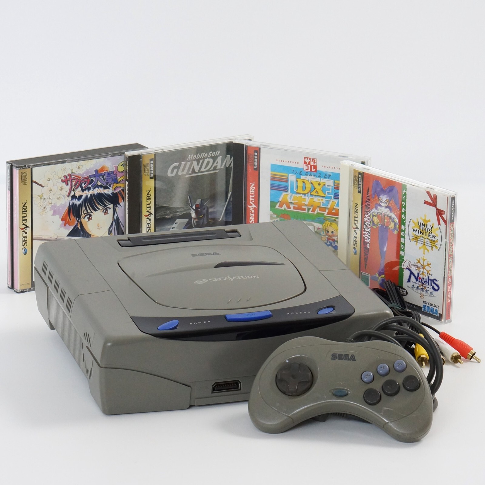 Nintendo Switch SEGASATURN Sega Saturn Grey Console HST-3200 Tested System 4 Games NTSC