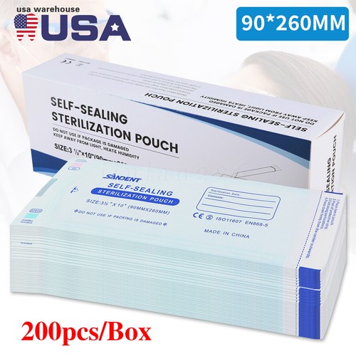 200pcs Dental Self-Sealing Sterilization Pouch Bags for Instrument Self-Seal Bag