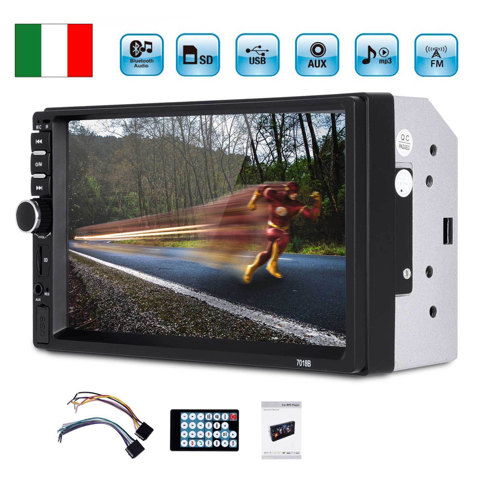 7" Bluetooth Autoradio 2 DIN Touch Screen Stereo MP5 MP3 Media Player USB FM hsb