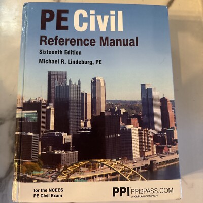 PPI PE Civil Reference Manual 16th Edition Hardcover by Michael Lindeburg