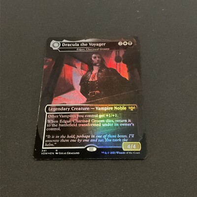 1 x Dracula the Voyager - Foil - Extended Art - VOW - LP - Magic The Gathering