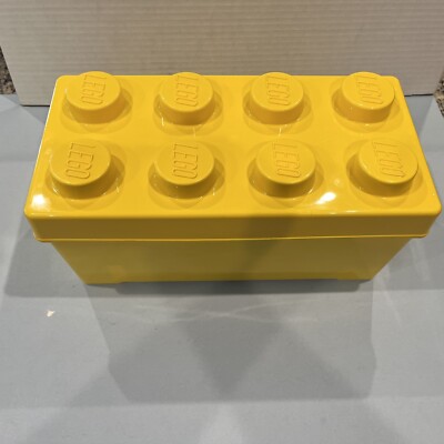 LEGO Storage Brick Case 8 Stud Large Yellow Bin 14x7 - 3lbs Bulk Legos Included