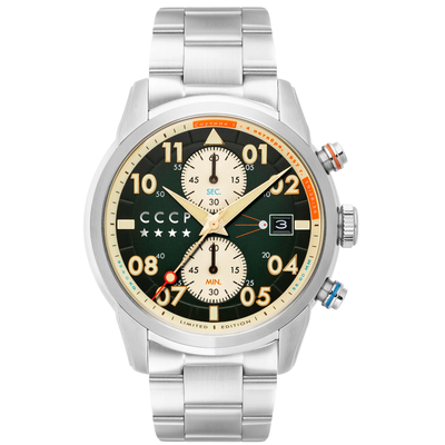 Pre-owned Cccp Space Chronograph Green