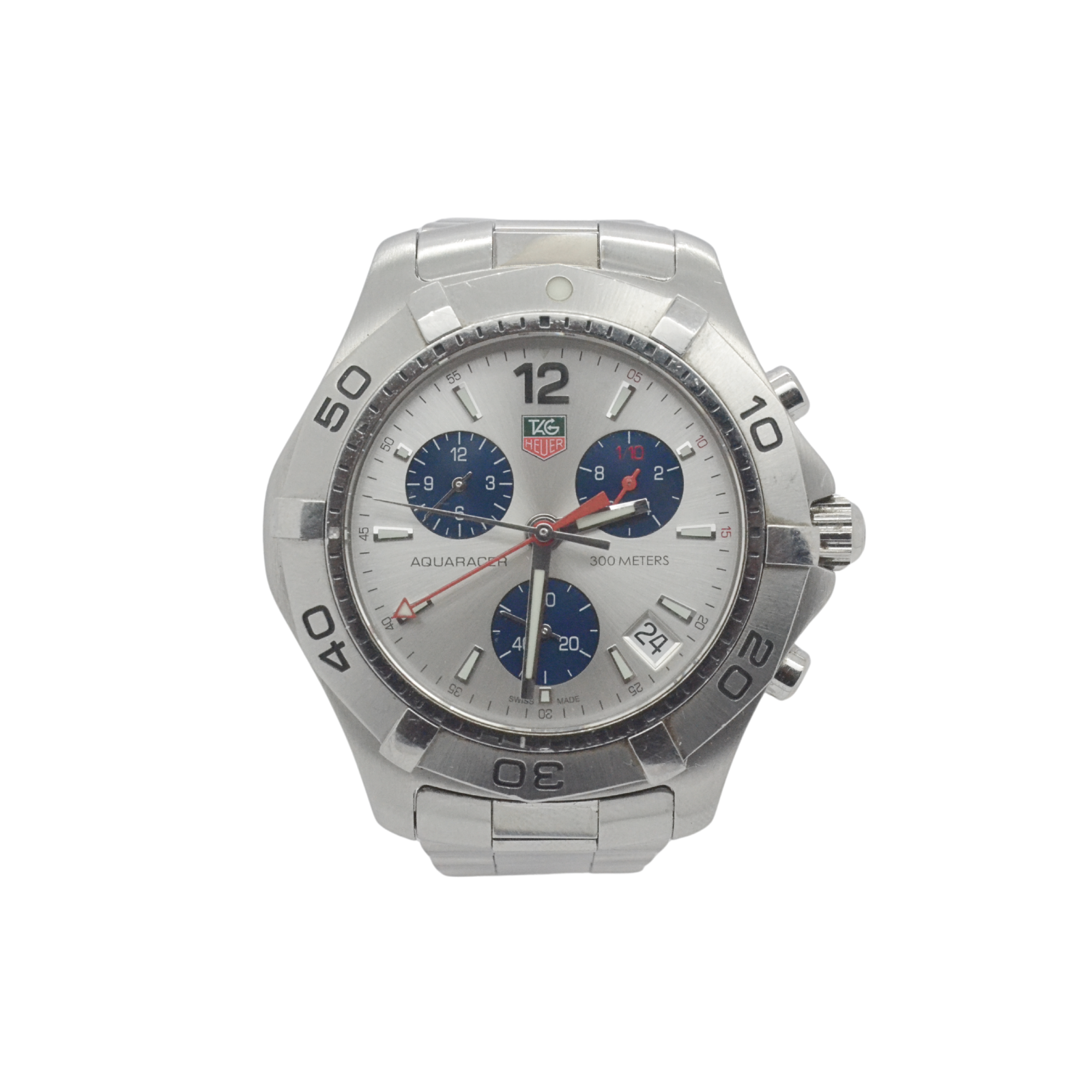 TAG HEUER Aquaracer Stainless Steel Silver Mens Watch 44mm