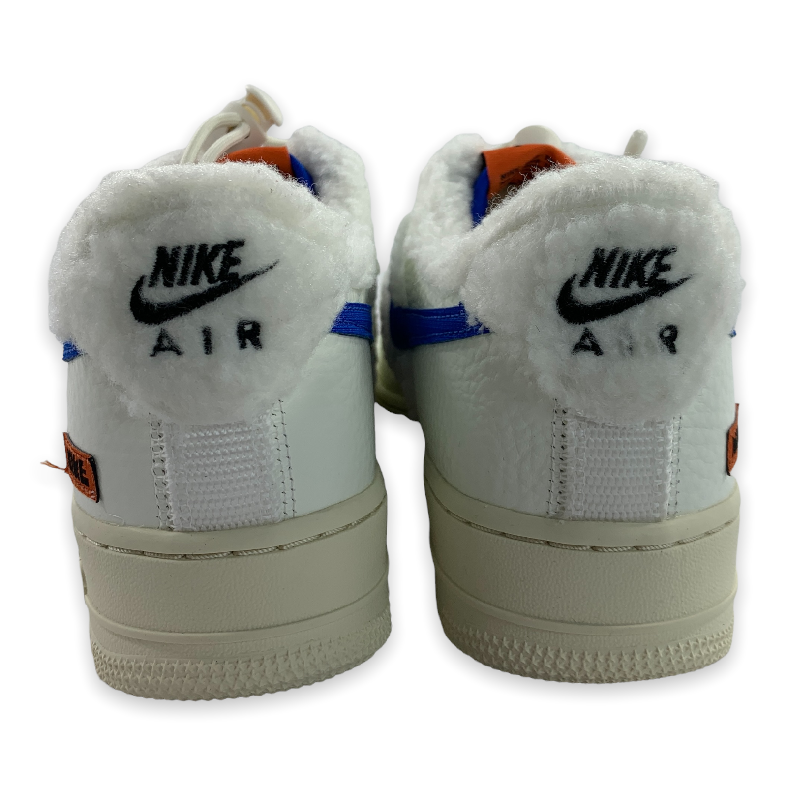 white blue and red air force 1