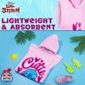 Disney Stitch Bath Towel with Hood for Kids Teenagers Absorbent Cozy Poncho Hooded Beach Towel Wrap for Beach Pool Swimming Bath Vacation Essentials (Pink Stitch, 10-13 Years)