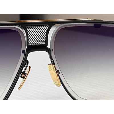 Pre-owned Dita Mach Five Drx 2087-a Matte Black Yellow Gold 18k / Gray Gradient Sunglasses