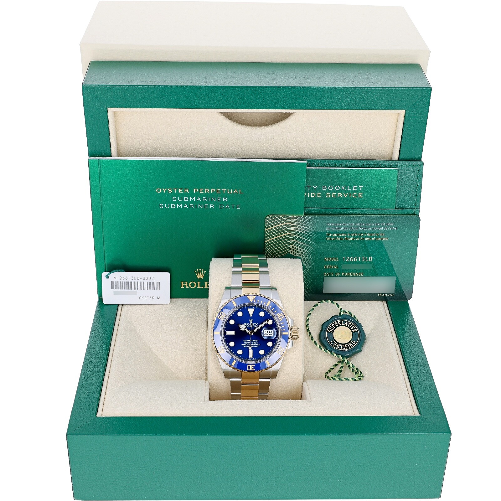 Pre-owned Rolex Submariner Date 126613lb Blue Bluesy Unworn 2024 Gold Steel 41 Mm