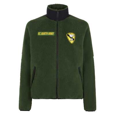 Pre-owned Mc2 Saint Barth Sherpa Jacket With Snoopy Patch | Peanuts® Special Edition S In Green
