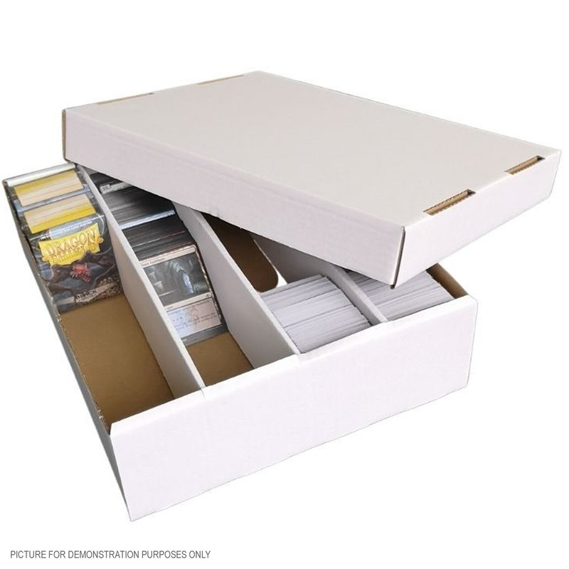 New!! Lpg Cardboard 3200 Count Trading Card Storage Box With Lid