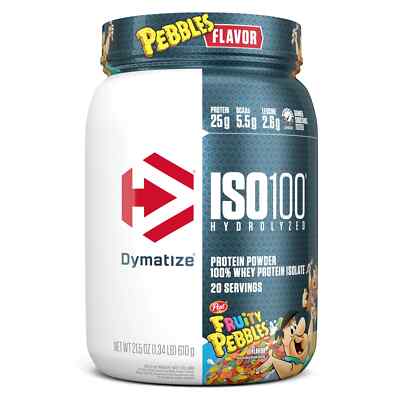 Dymatize ISO100 Fruity Pebbles Protein Powder, Muscle-Building - 20 servings  