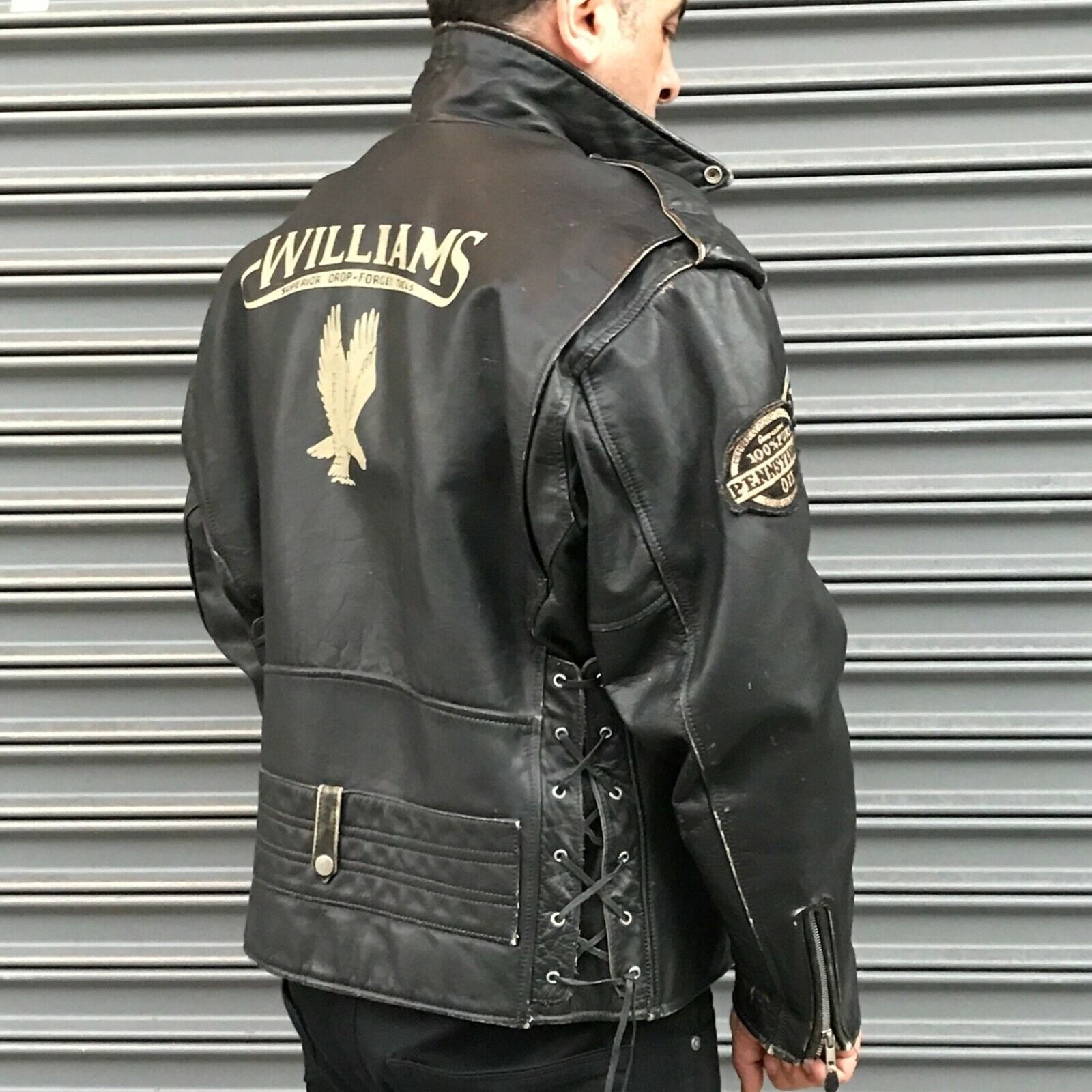Men's Lee Trevor Black 100% Genuine Leather Motorcycle Men's Lee Trevor Black 100% Genuine Leather Motorcycle