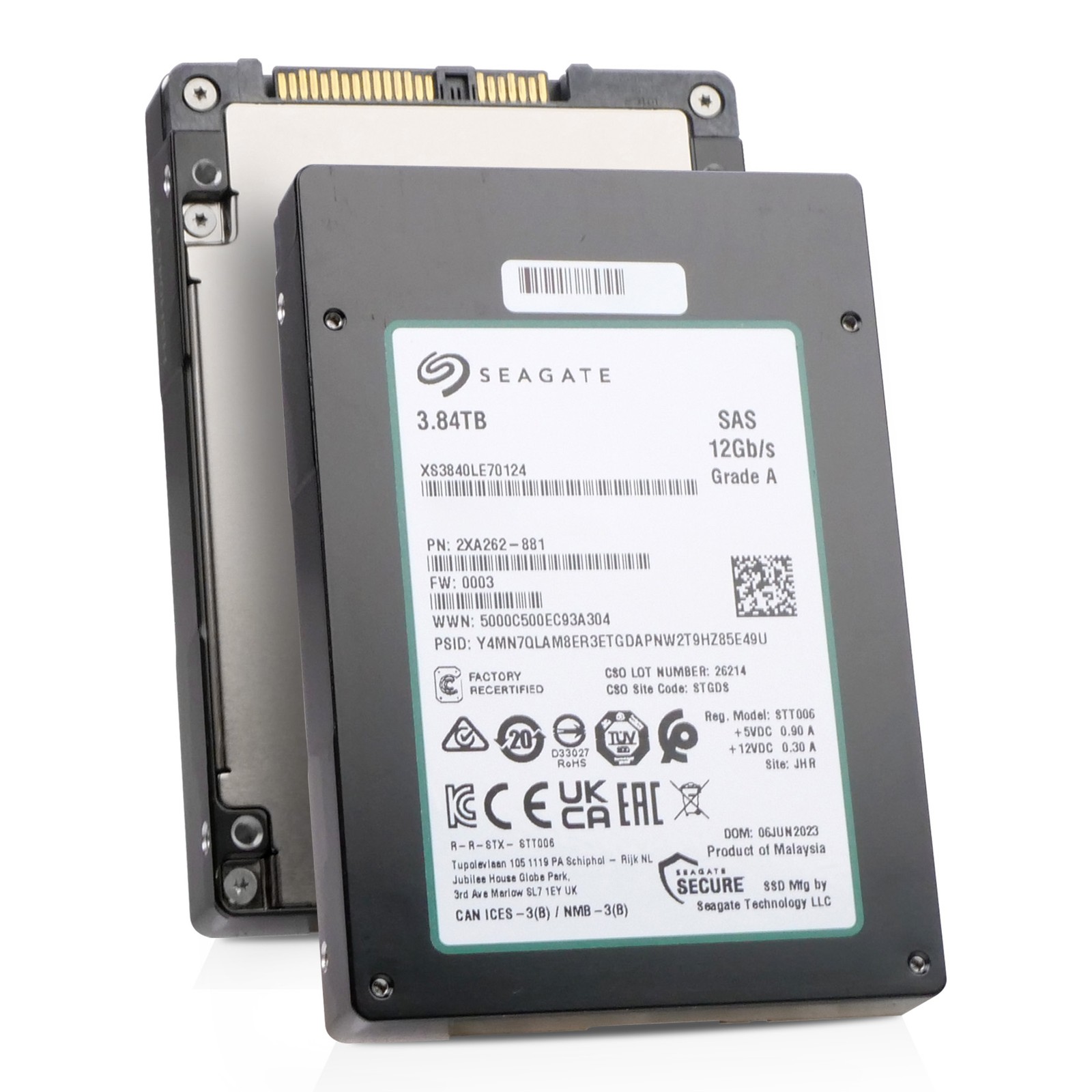 Seagate Nytro 2532 3.84TB XS3840LE70124 SAS 12Gb/s 3D eTLC 3 DWPD 2.5" SSD