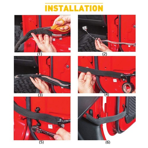 2x Heavy Door Strap Limiting Check Strap Replacement for Jeep Wrangler CJ TJ JK