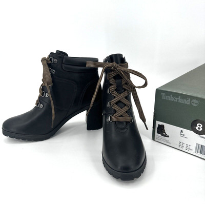 Timberland Allington Boots Womens 8 Black 5'' Hiker Full Grain Leather NEW