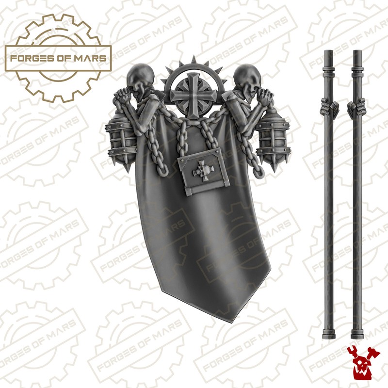 Marines - Templars - Aeternum Crusaders Banner (X1)