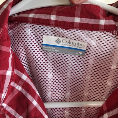 Columbia Crimson White Alabama Stitch Buttondown Size Medium