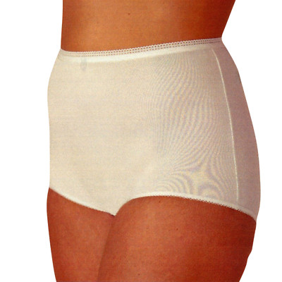 Fundamentals Women's 3-Pair Fuller Cut Elastic Leg White Cotton Briefs 
