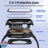 Goton 2 in 1 Waterproof Case Compatible for Apple Watch Series 11/10 Screen Protector 42mm, 360 Protective Glass Face Cover Hard PC Bumper + Back Frame for iWatch Accessories 42 mm