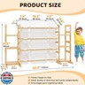 Ratulie Large Toy Storage Organizer Kids Toy Organizer and Bookshelf Combo with 12 Bins and 6 Shelves Toy Organization Box Toy Shelf for Playroom, Bedroom, Nursery