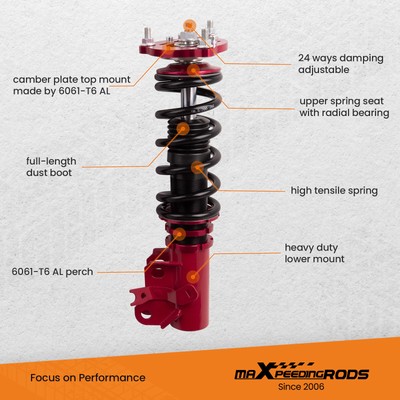 MaXpeedingrods Coilovers 24 Way Damper for Honda Civic & Si Sedan/Coupe 06-11