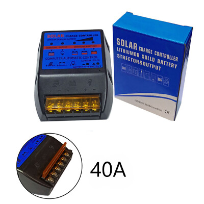 Solar Photovoltaic Charge Controller PWM 12V Solar Panel Battery Controller Blue