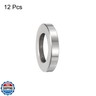 uxcell 12pcs Stainless Steel Spacer 12mm Bore x 20mm OD x 4mm Length Screw Bushing Plain Finish Round Metal Spacer for M12 Screws Bolts and Rods